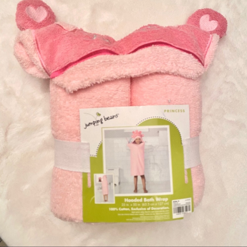 Princess jumping beans hooded bath wrap